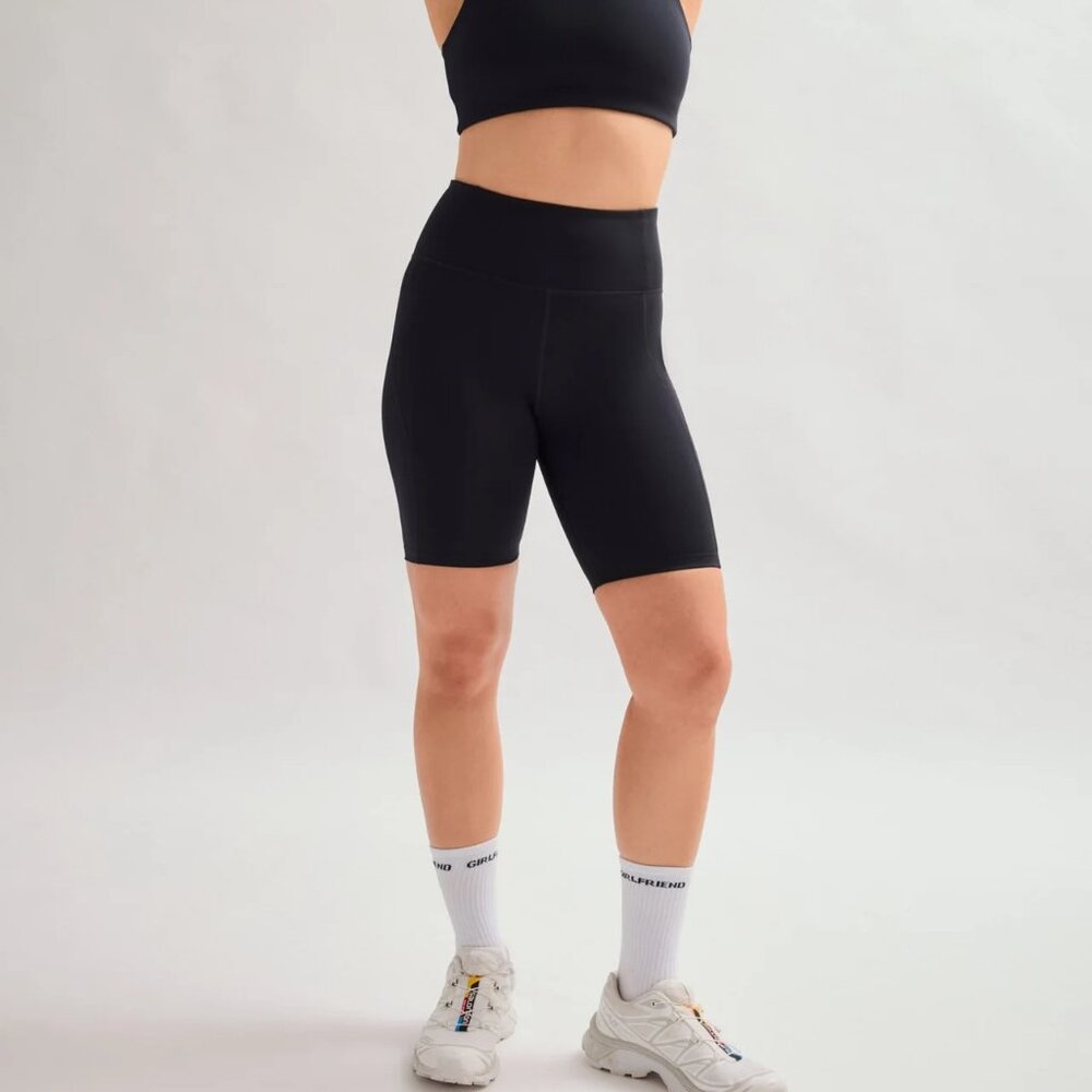 Girlfriend Collective Compressive High Rise Bike Short 8.5" Inseam Black XL NWT